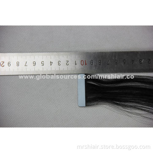 20-Inch unprocessed Brazilian natural dark straight tape in hair